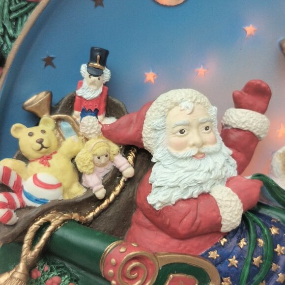 Bradford Exchange Twas The Night Before Christmas Light Up Plate W/COA 1994 - Picture 7 of 11